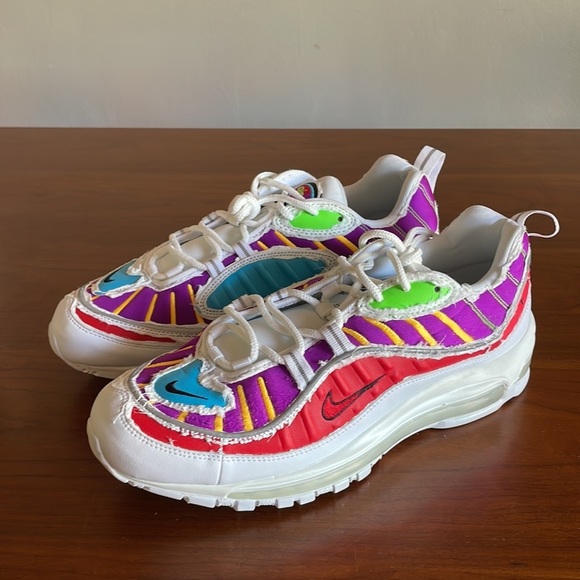 Nike Shoes Womens 11.5 Air Max 98 Cut Away White Multi-color CJ0634-101 - Picture 2 of 6